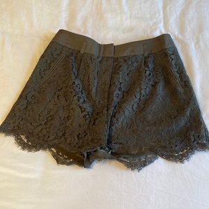 Scalloped lace shorts
